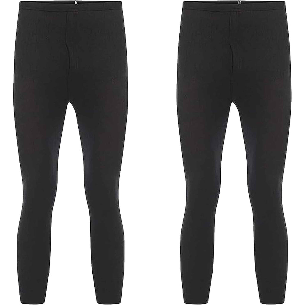 Heatwave Thermalwear Boys Long Johns 2 Pack Black Baselayer For School Camping And Skiing