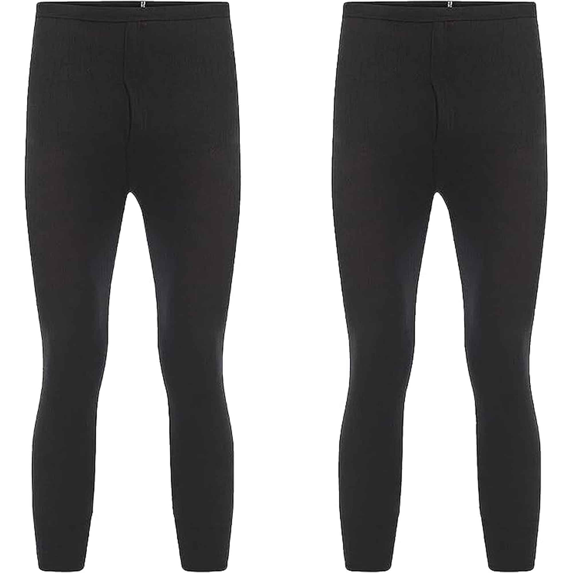 Heatwave Thermalwear Boys Long Johns 2 Pack Black Baselayer For School Camping And Skiing