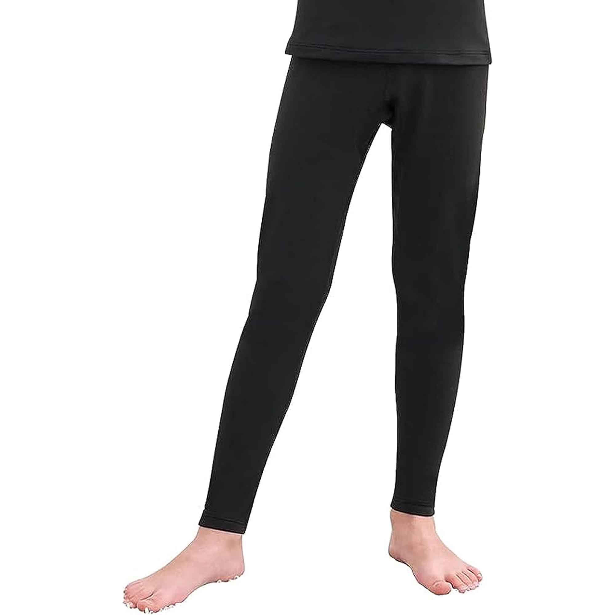 Heatwave Thermalwear Boys Long Johns 2 Pack Black Baselayer For School Camping And Skiing