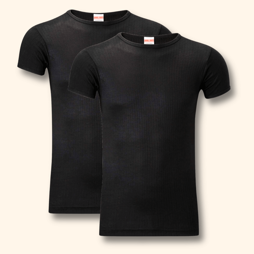 Heatwave Thermalwear 2 Pack Mens Thermal T Shirt Baselayer Brushed Yarn Insulated S-XXL