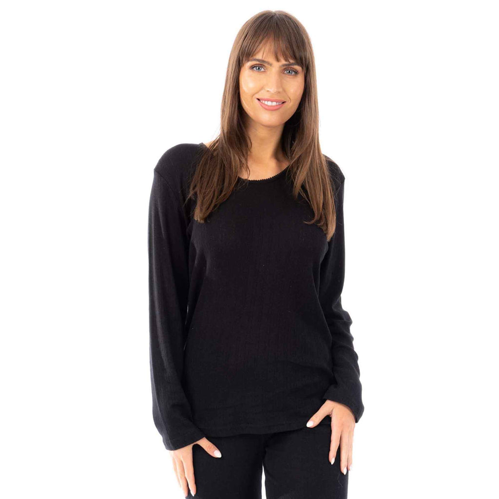 Heatwave Thermalwear Womens Thermal Long Sleeve Base Layer Top Pack Of 2 Insulated