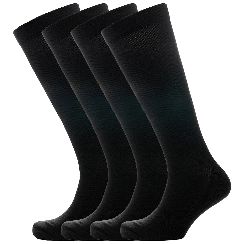 Sock Stack Travel Compression Socks 2 Pairs Unisex Knee-High Black Breathable Flight