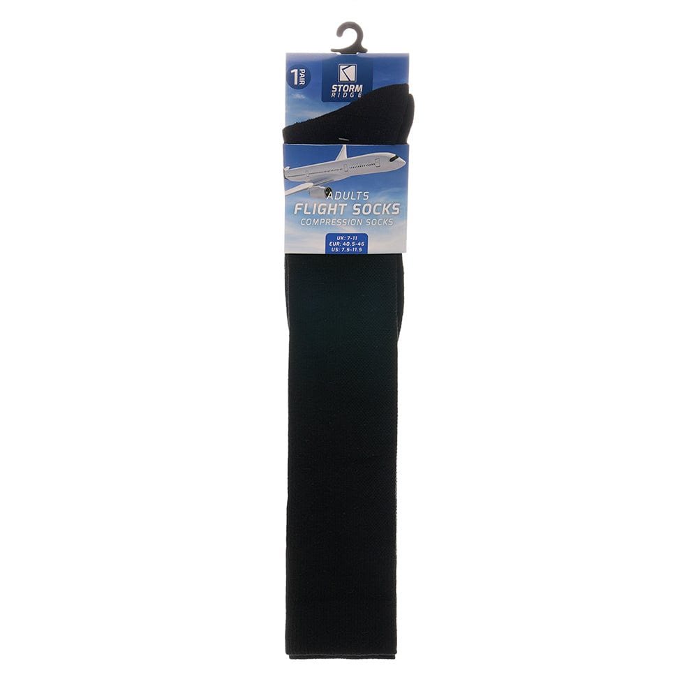 Sock Stack Travel Compression Socks 2 Pairs Unisex Knee-High Black Breathable Flight
