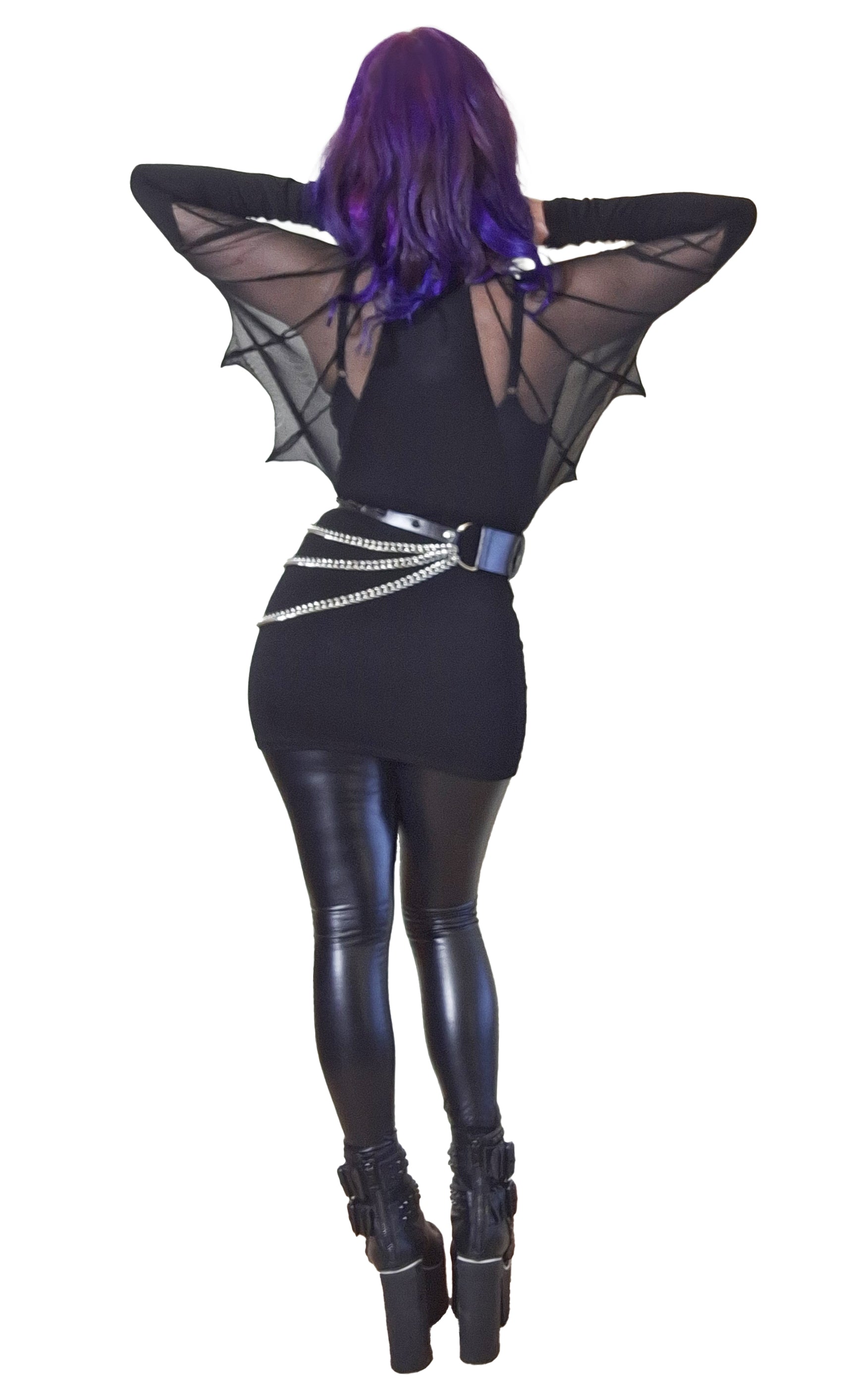 Necessary Evil Vespertilio Long Sleeve Bat Wings Effect Batwing Top - Size 8 Left Only!