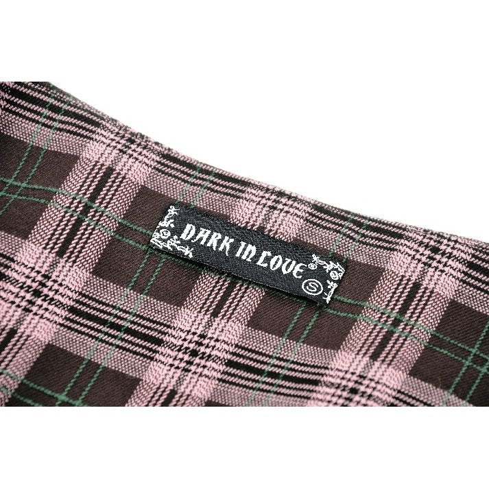 Dark in Love Rowan Punk Pink Plaid Mini Skirt - Size UK 8 Left Only!