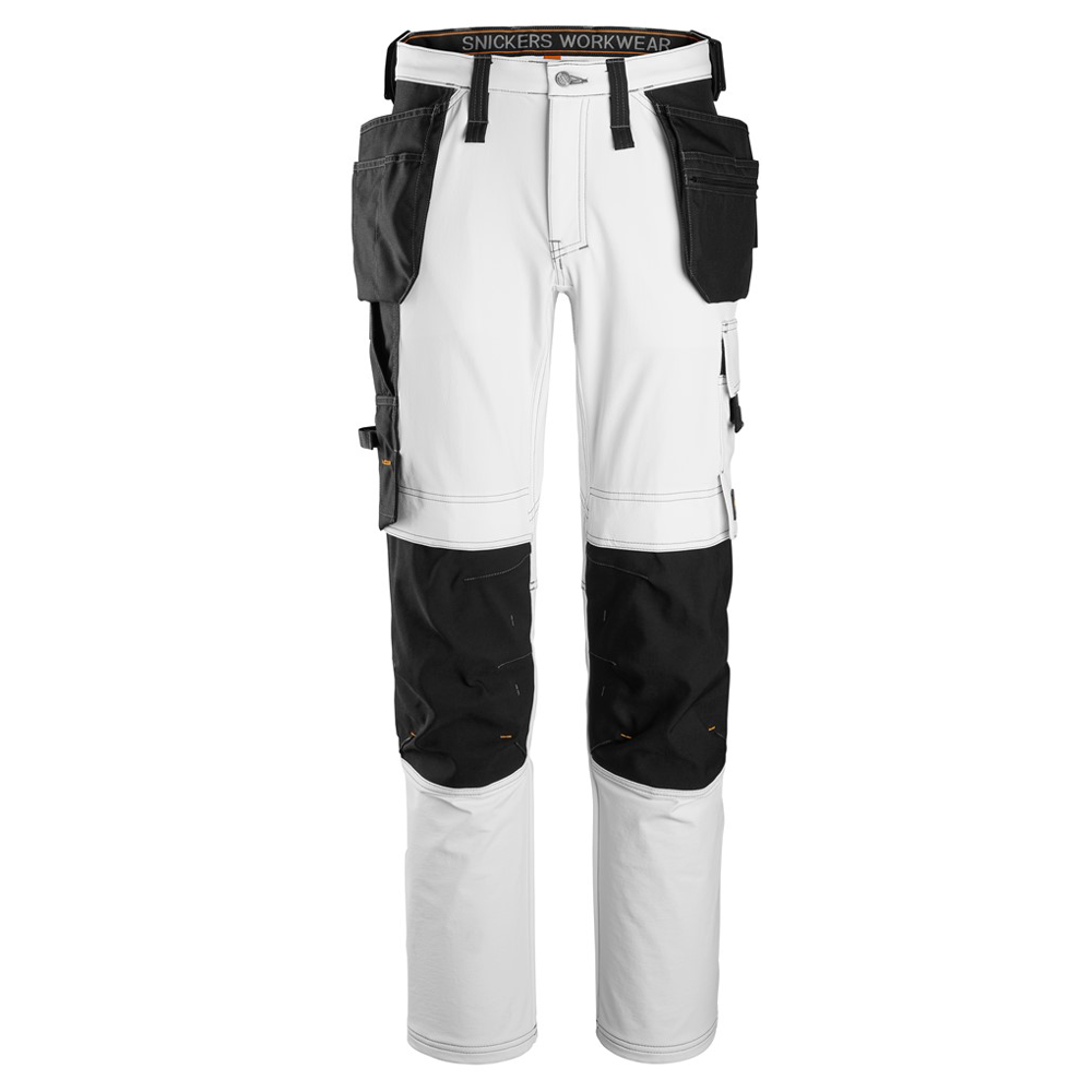 Snickers 6271 AllroundWork 4-Way Stretch Holster Pockets Trousers White