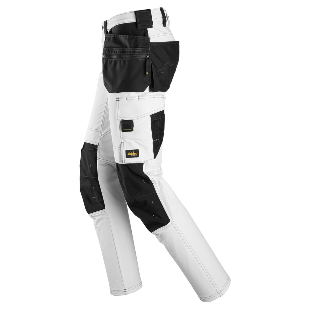 Snickers 6271 AllroundWork 4-Way Stretch Holster Pockets Trousers White