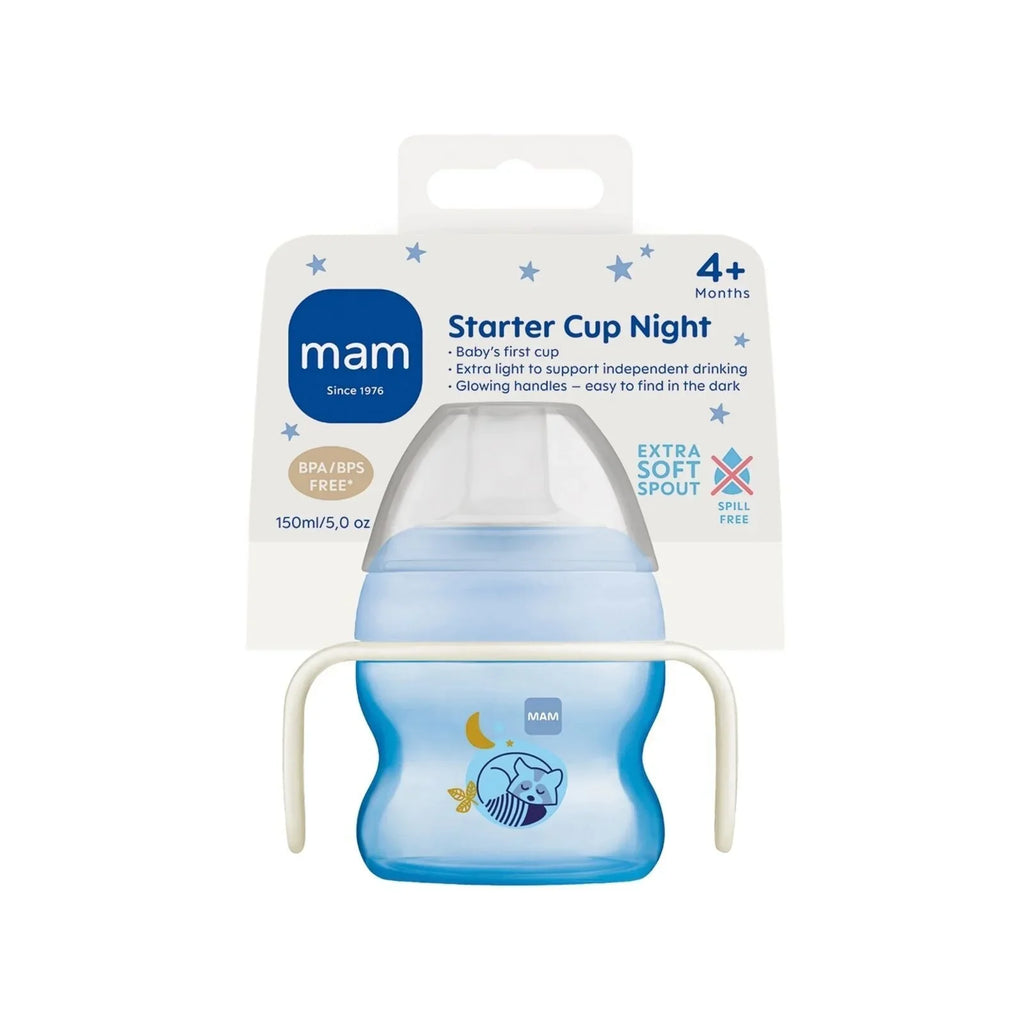 MAM Starter Cup & Glow with Handles 150ml - Blue