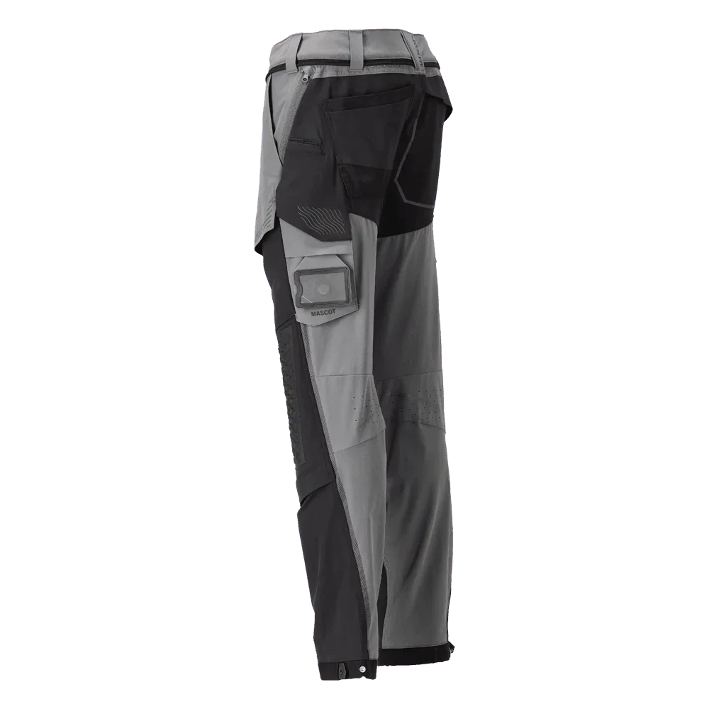 Mascot 22279 Ultimate Stretch Click System Pocket Trousers Stone Grey / Black