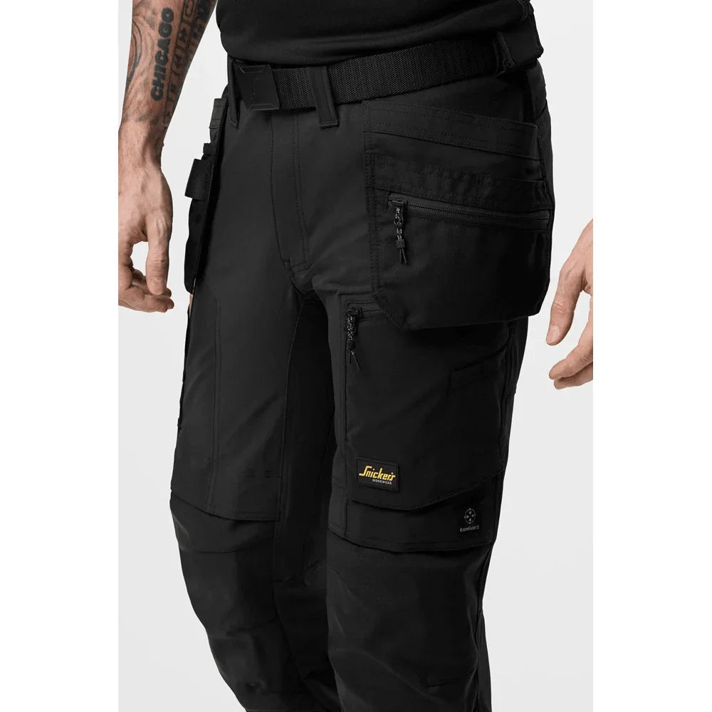 Snickers 6218 AllroundWork Holster Pocket 4-Way Stretch Trousers Khaki Green