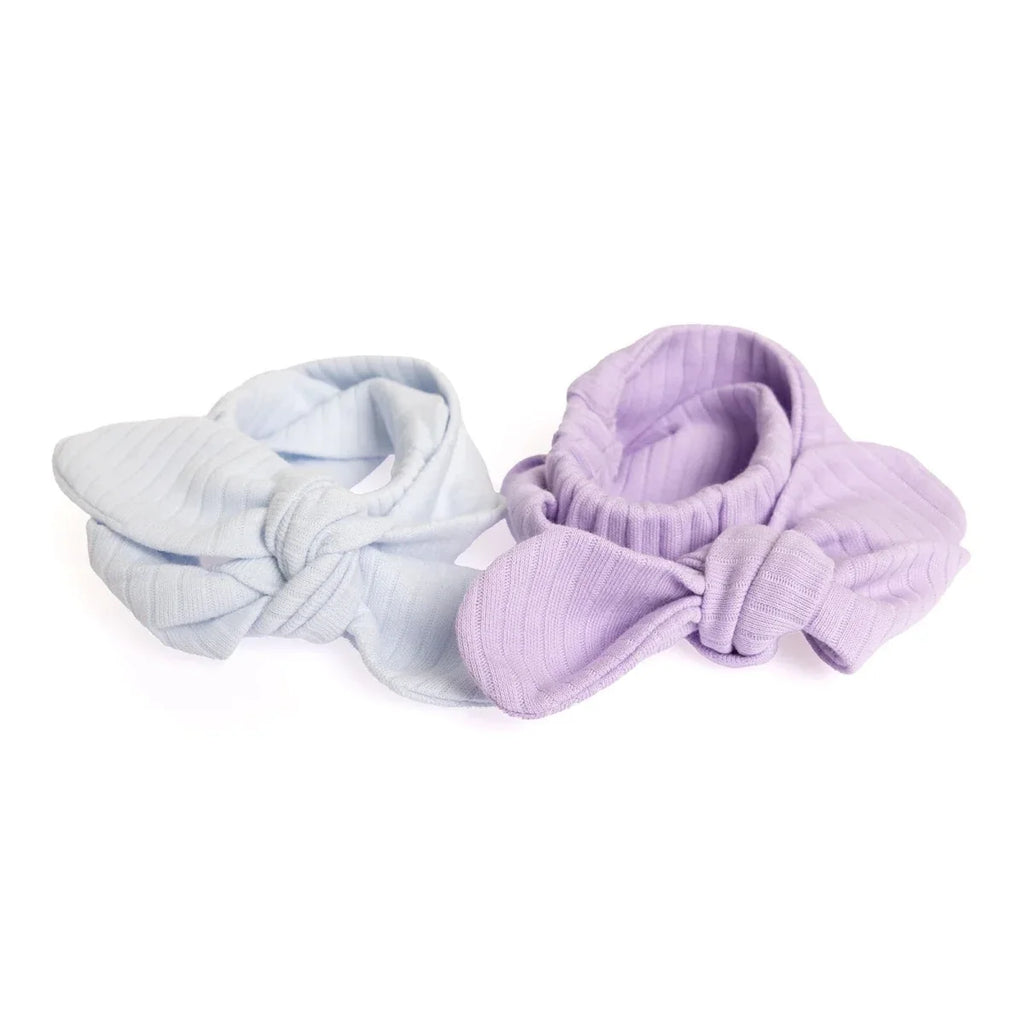 HelloBaby 2 Pack Tie-Fastening Bow Baby Headbands (One Size)