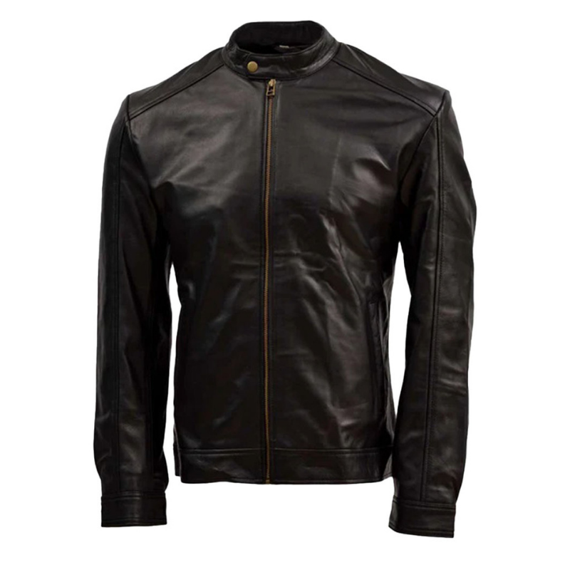 Men's Black Sheep Leather Moto Jacket