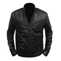 Men's Black Cowhide Cafe Racer Jacket