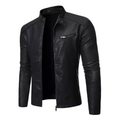 Men's Fitted Leather Motorcycle-Style Jacket
