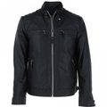 Men's Four-Pocket Leather Moto Jacket