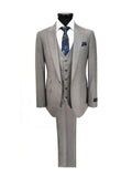 Taupe Slim Fit 3-Piece Twill Suit