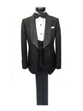Black Floral Style 3-Piece Tuxedo