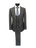 Dark Grey Birdseye 3-Piece Suit