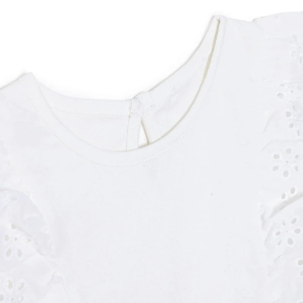 HelloBaby Short Sleeve Baby Blouse (6-9 Months to 4-5 Years) - Ecru
