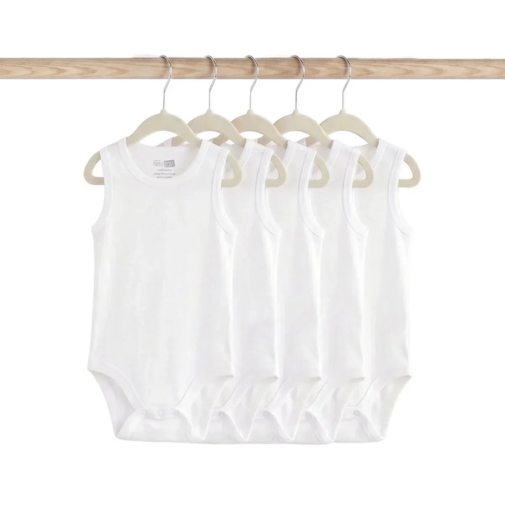 HelloBaby Unisex Sleeveless Bodysuit 5 pcs