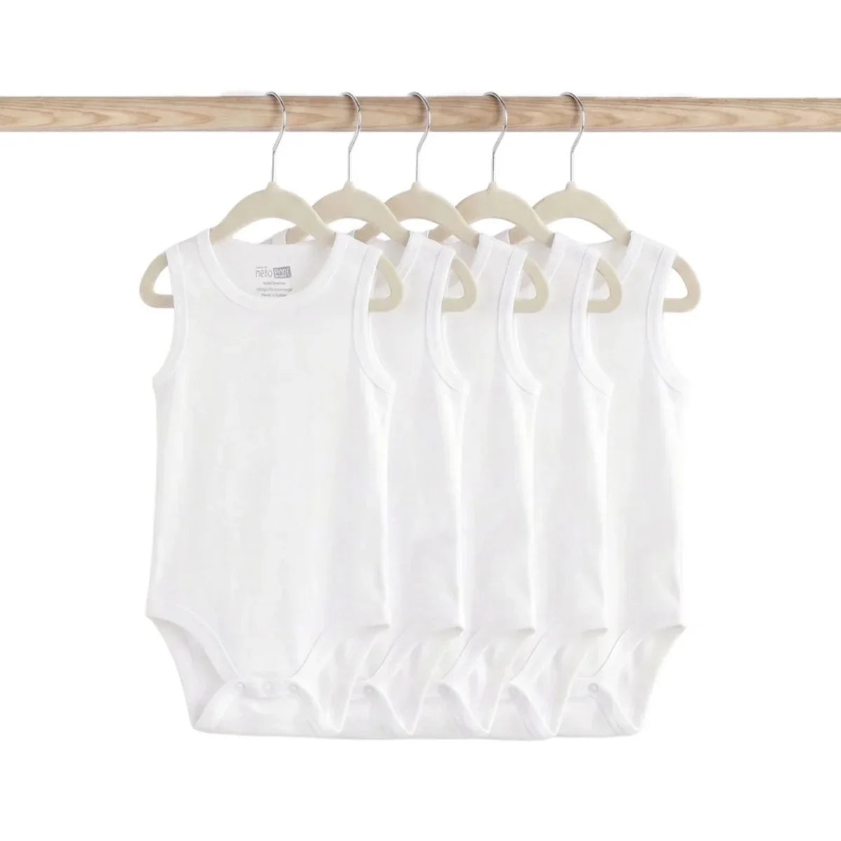 HelloBaby Unisex Sleeveless Bodysuit 5 pcs
