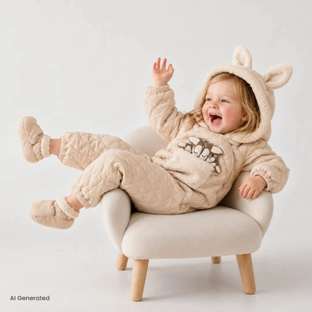 Midimod Footed Microfibre Baby Pramsuit (9 Months to 2 Years)