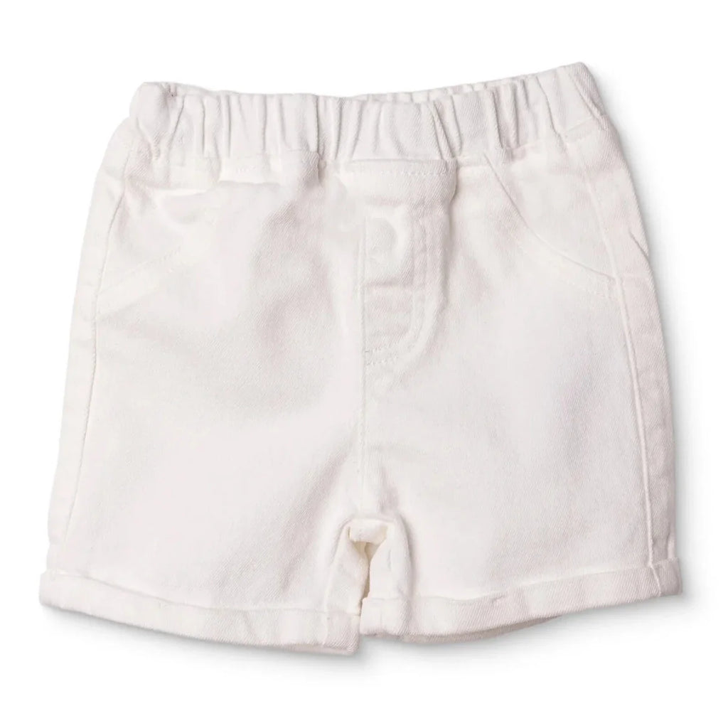 HelloBaby Plain Denim Baby Shorts (6-9 Months to 4-5 Years) - Ecru