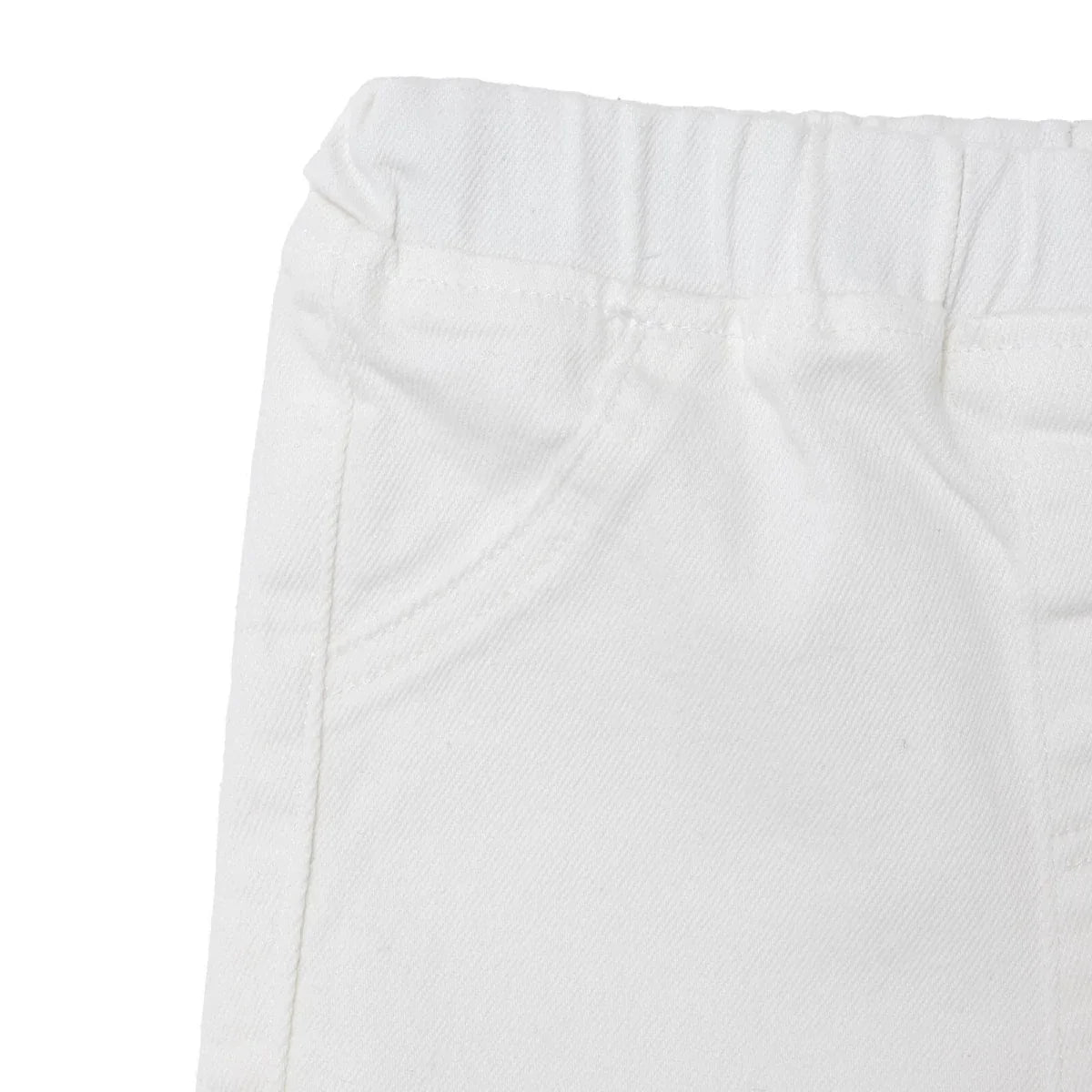 HelloBaby Plain Denim Baby Shorts (6-9 Months to 4-5 Years) - Ecru