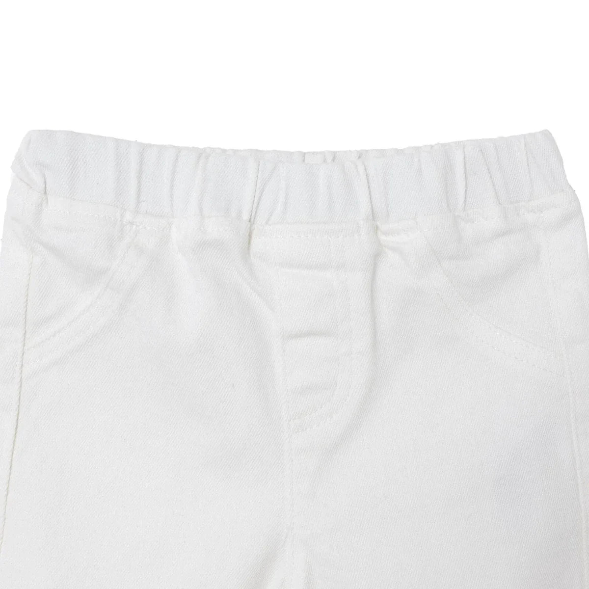 HelloBaby Plain Denim Baby Shorts (6-9 Months to 4-5 Years) - Ecru