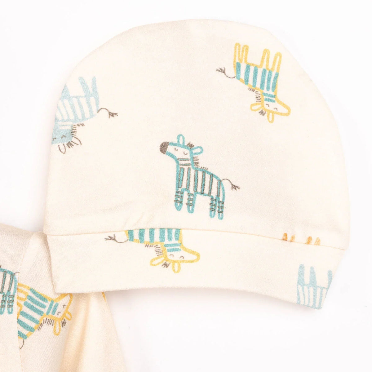 HelloBaby Zebra Print Footed Baby Sleepsuit & Hat Set (Newborn to 9 Months)