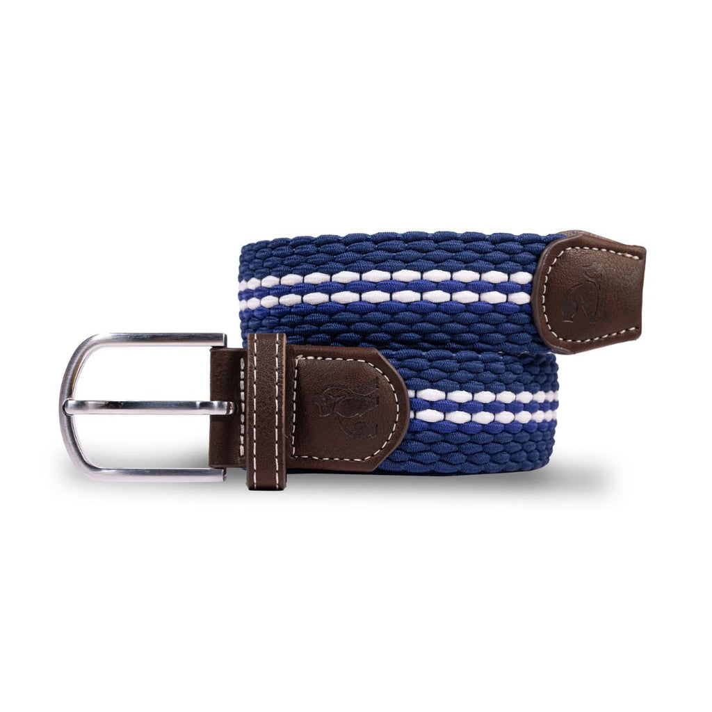 Woven Belt - White Fine Stripe