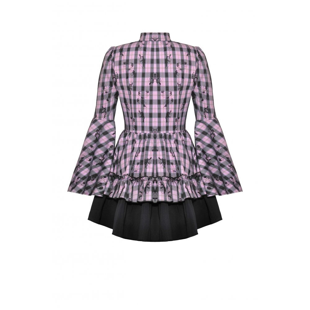 Dark in Love Ellery Big Pink Butterfly Doll Bell-Sleeve Dress