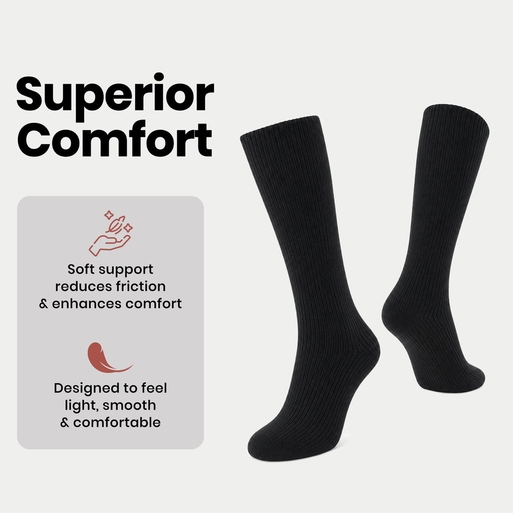 Sock Stack Men's 100% Cotton Moisture-Wicking Antibacterial Dress Work Socks 12 Pairs