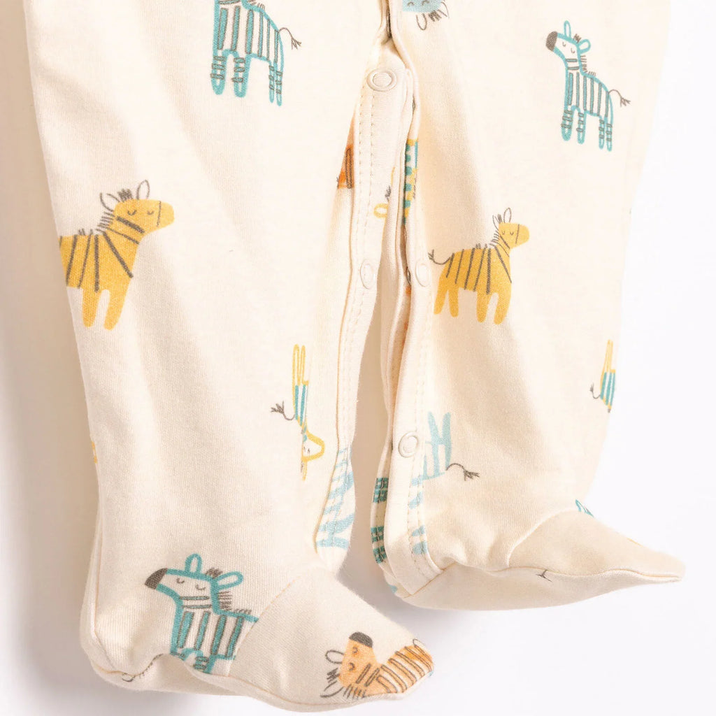 HelloBaby Zebra Print Footed Baby Sleepsuit & Hat Set (Newborn to 9 Months)