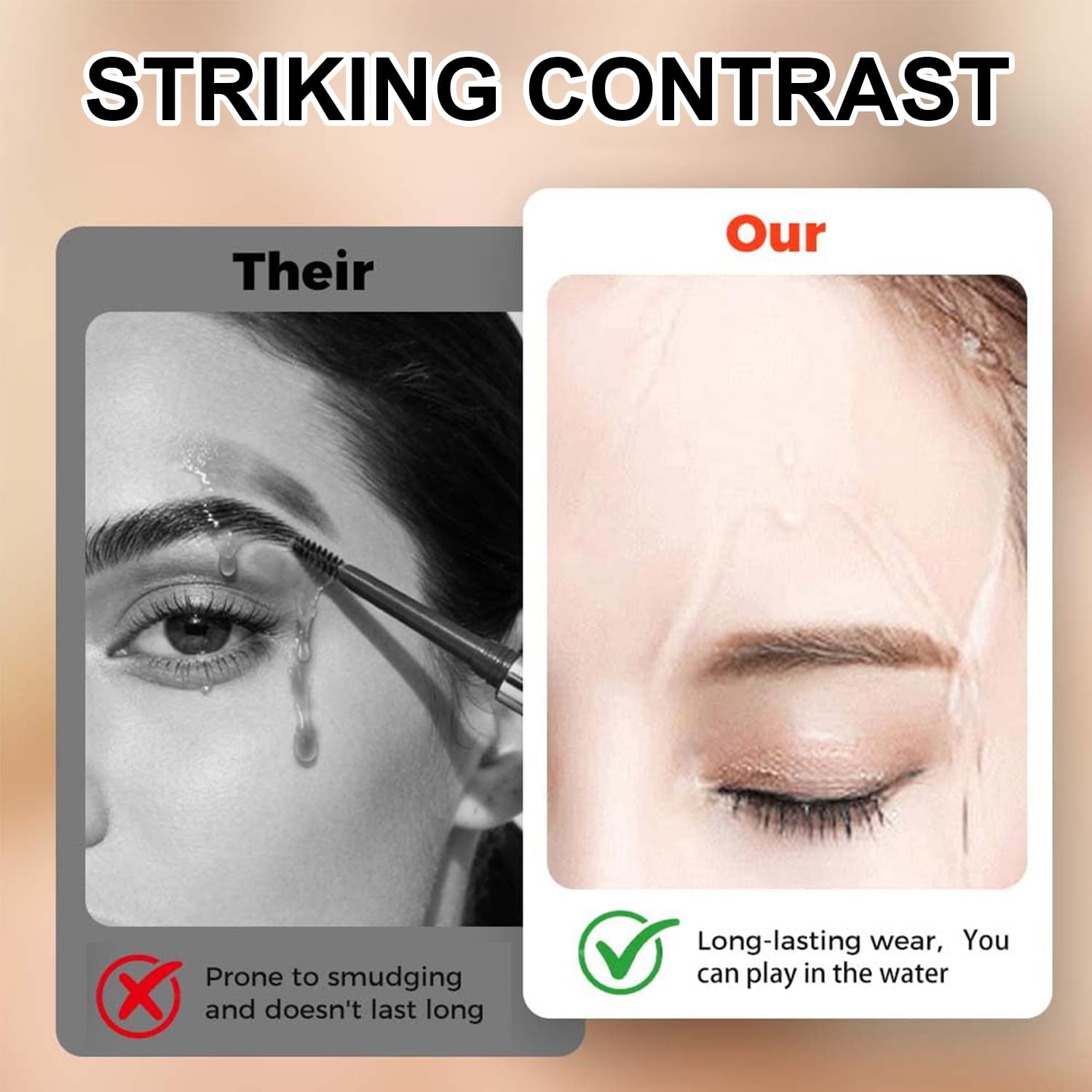 2PC Microblading Eyebrow Pencil – 2026 New 3D Waterproof 4-Tip, Light Brown