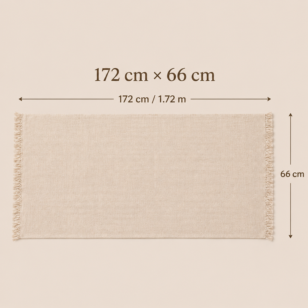 Warm Cream Cotton Scarf – Soft, Comfortable Everyday Essential