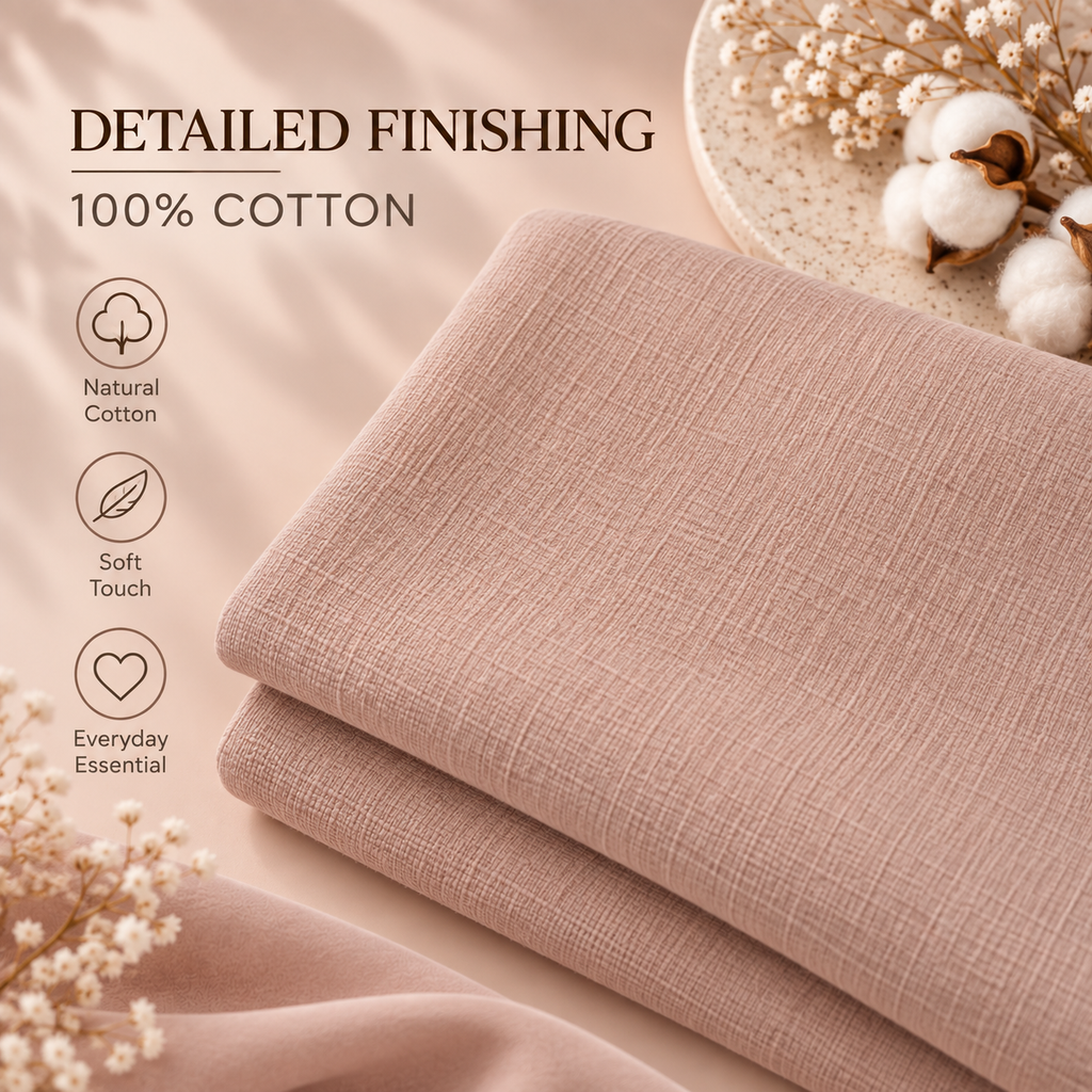 Premium Dusty Pink Cotton Scarf – Soft & Comfortable Everyday Essential Wrap