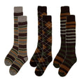 Sock Stack Men's Thermal Wellington Boot Socks 3 Pack Reinforced Heel And Toe Winter Warm Brushed Base Layer