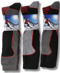 Sock Stack Men's 3 Pack Long Thermal Ski Socks Knee High Moisture Wicking Cushioned