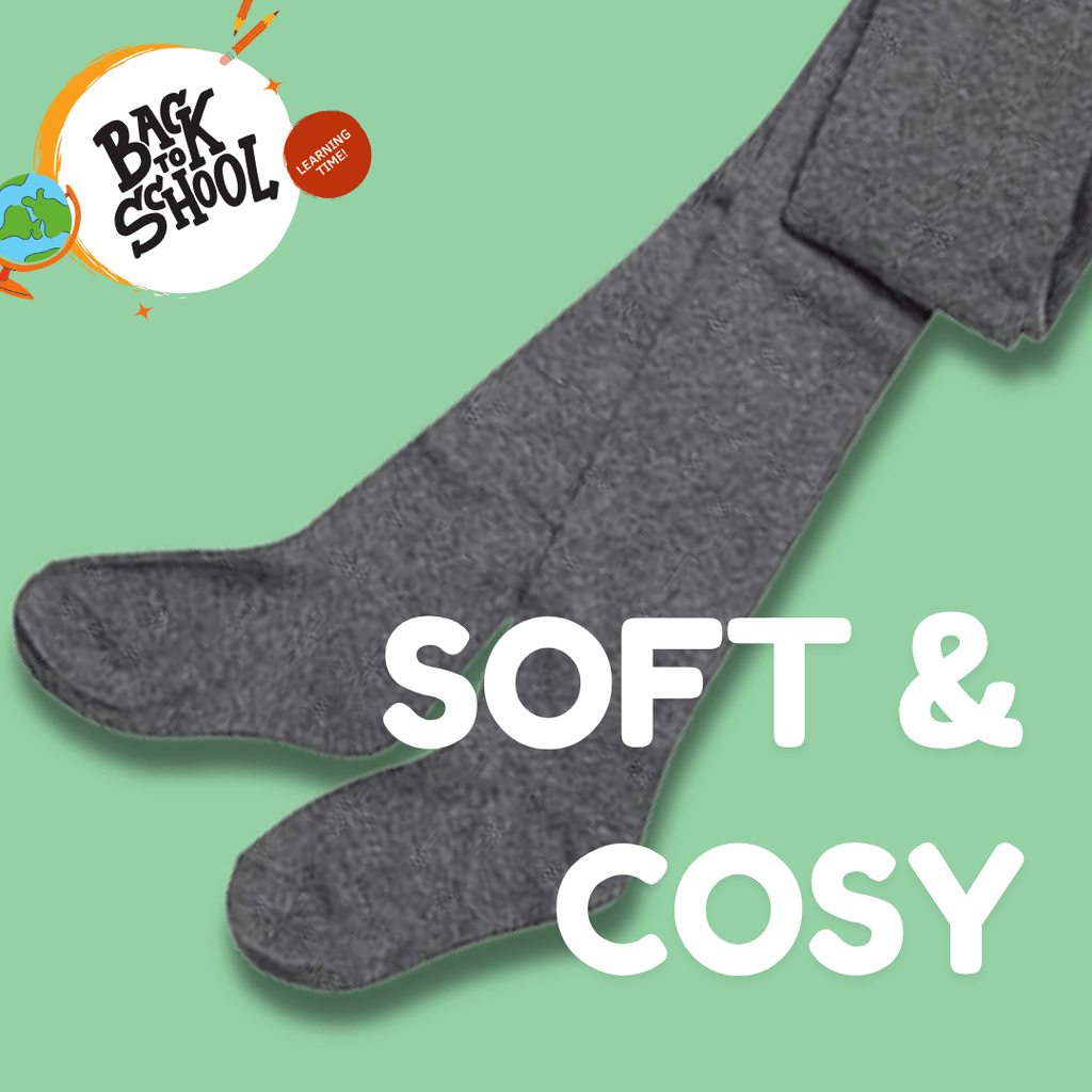 Sock Stack Girls Cotton Lycra Tights 3 Pairs Cotton Rich Back To School Uniform Reinforced Heel Toe Multipack Value