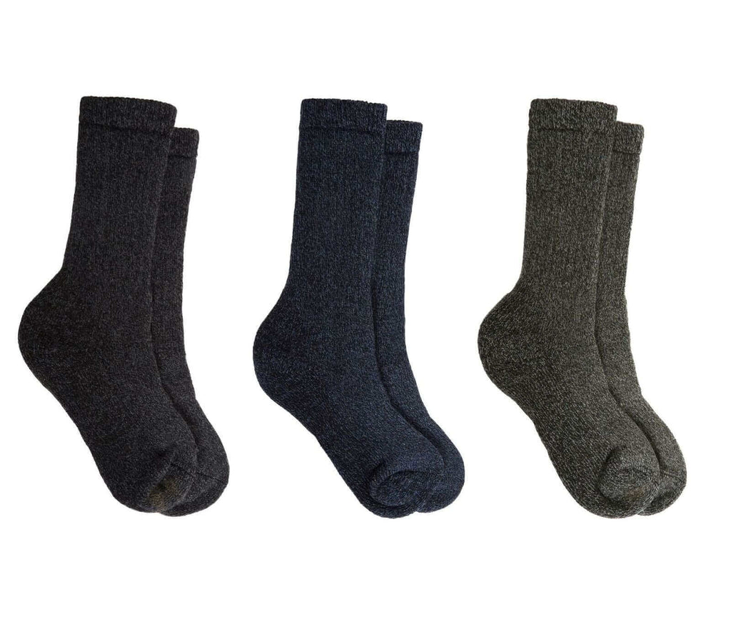 Sock Stack Men's Merino Wool Thermal Hiking Boot Socks 3 Pairs Reinforced Heel And Toe