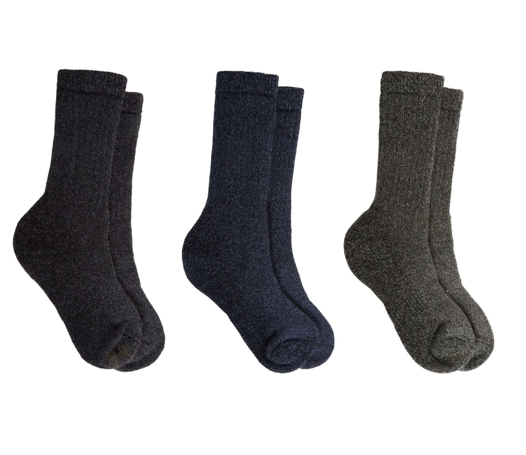 Sock Stack Men's Merino Wool Thermal Hiking Boot Socks 3 Pairs Reinforced Heel And Toe