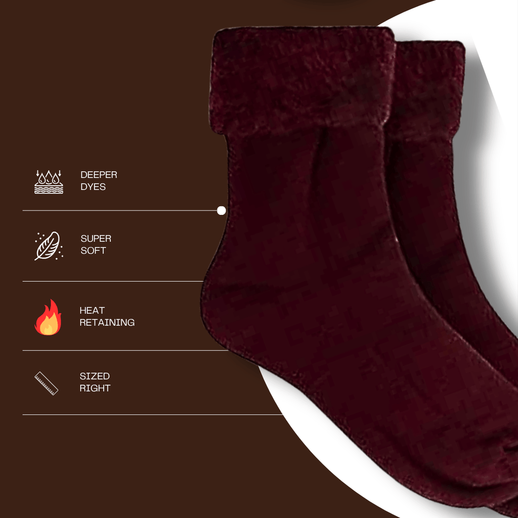 Sock Stack Men's Thermal Fluffy Bed Socks 6 Pairs Ultra Soft Insulated Warm Lounging
