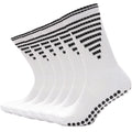 Sock Stack White Anti Slip Football Grip Socks For Men 3 Pairs Ideal For Gym Running Yoga