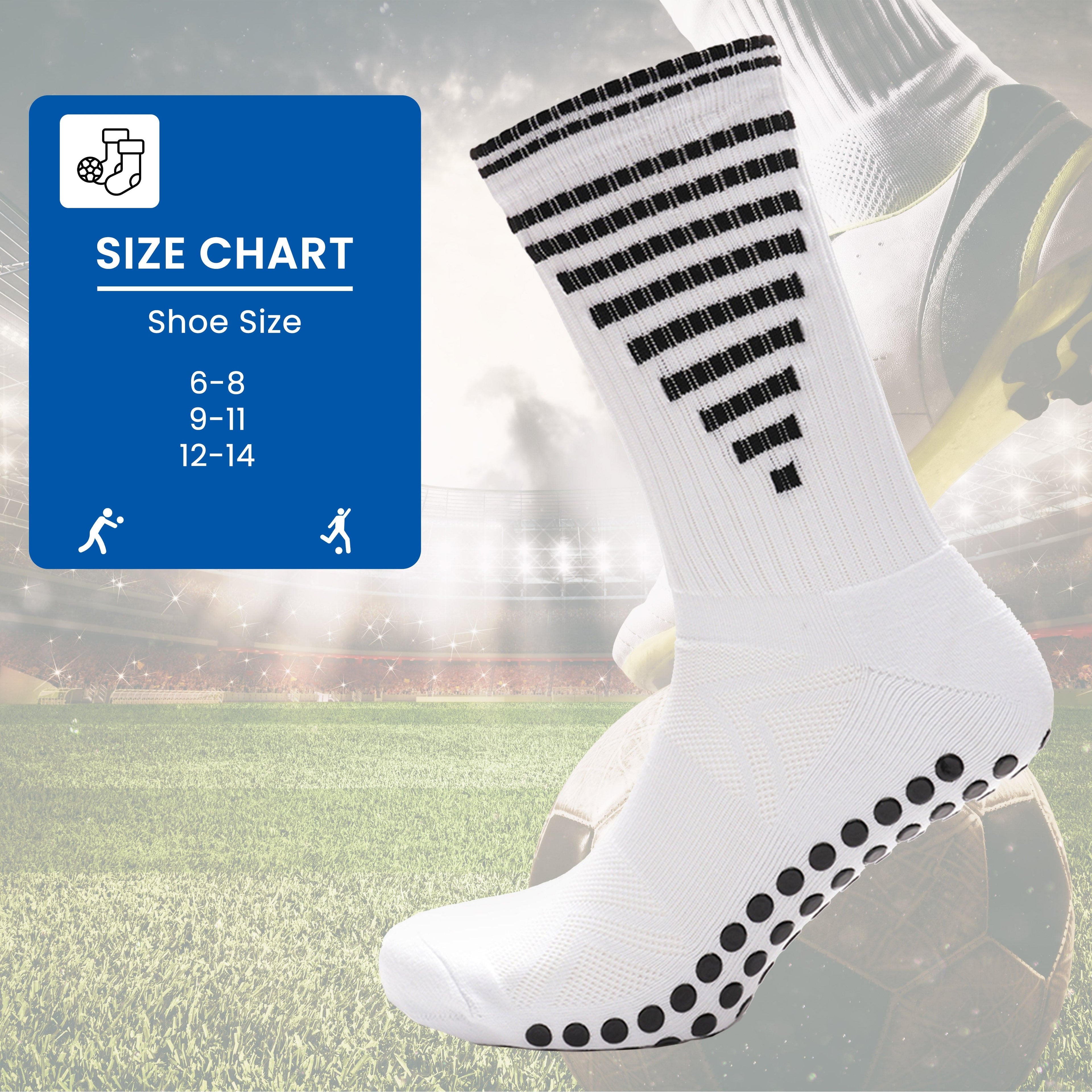 Sock Stack White Anti Slip Football Grip Socks For Men 3 Pairs Ideal For Gym Running Yoga