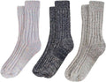 Daisy Dreamer 3 Pairs Womens Alpaca Wool Socks Natural Thermal Winter Boot Socks Non Slip