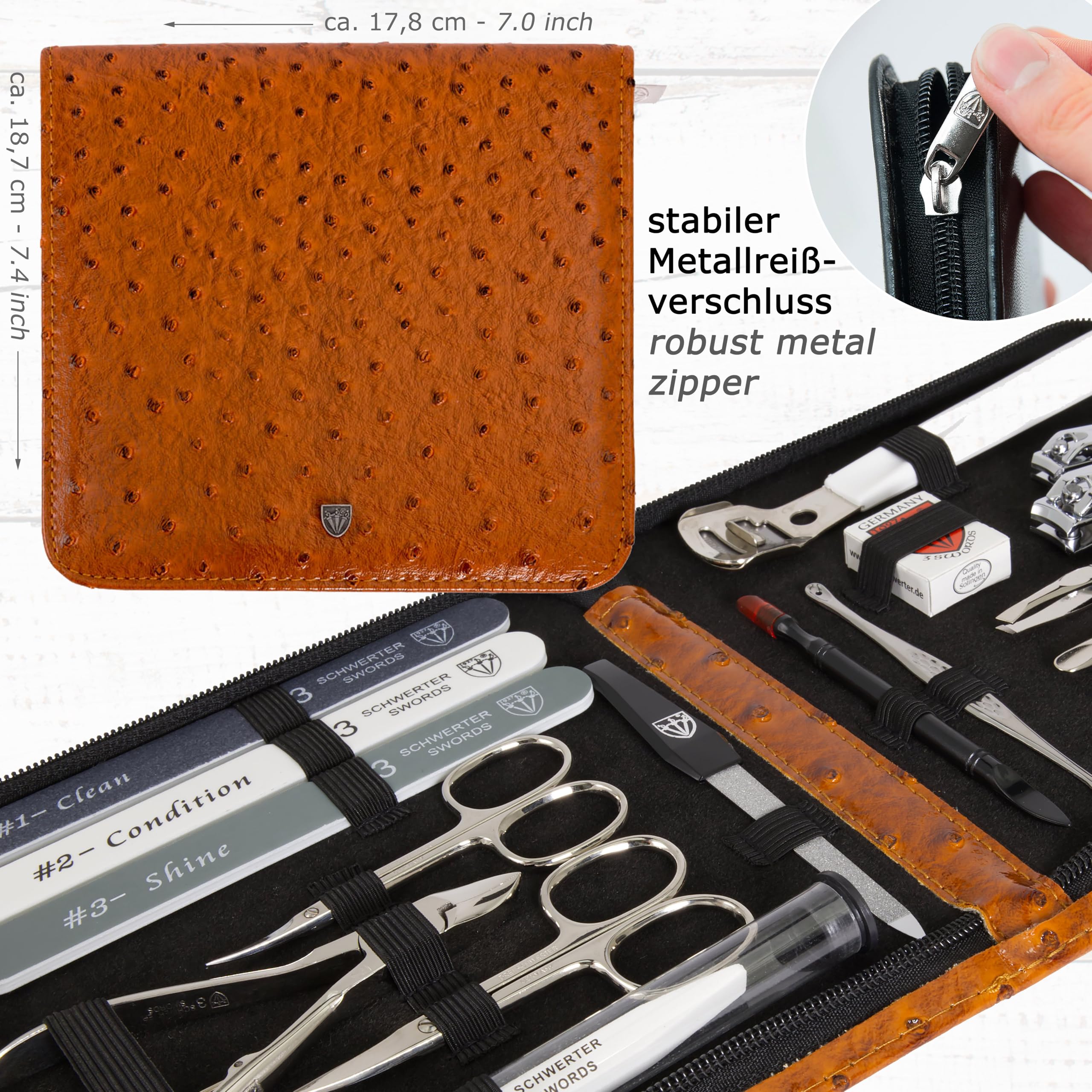 3 Swords Germany – Manicure & Pedicure Set Kit | Premium Nail Care Tools