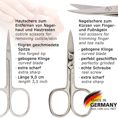 3 Swords Germany – 12-Piece Manicure & Pedicure Kit in Red Leather Case | Made in Germany