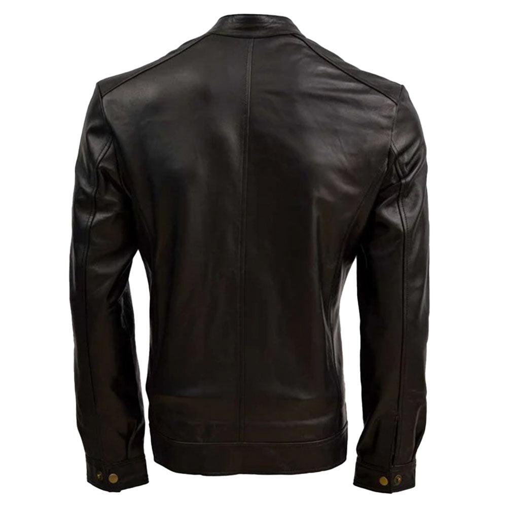 Men's Black Sheep Leather Moto Jacket