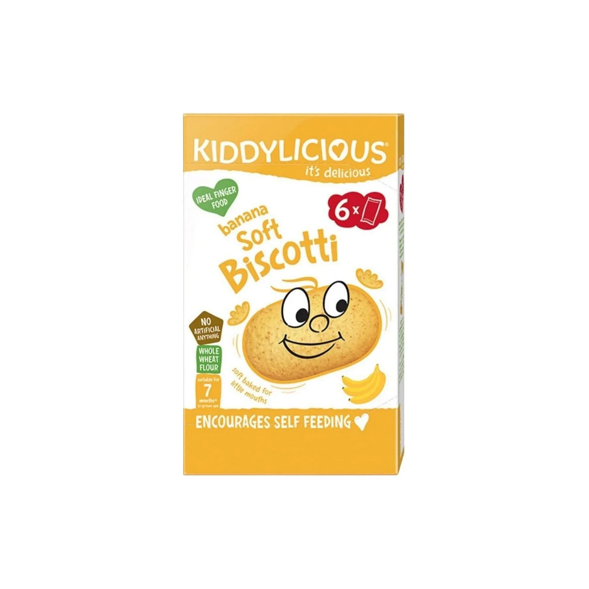 Kiddylicious Banana Soft Biscotti 7+ months 120g (6x20g)